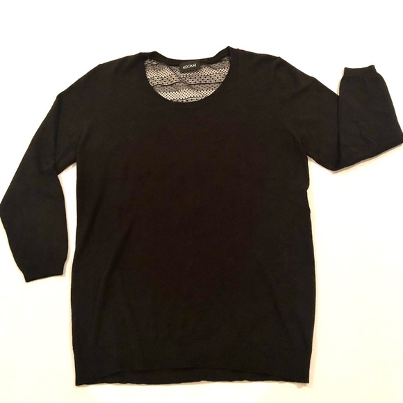Kookai lace-back sweater, US 8-10 (European size 2), black, EUC - Picture 9 of 15